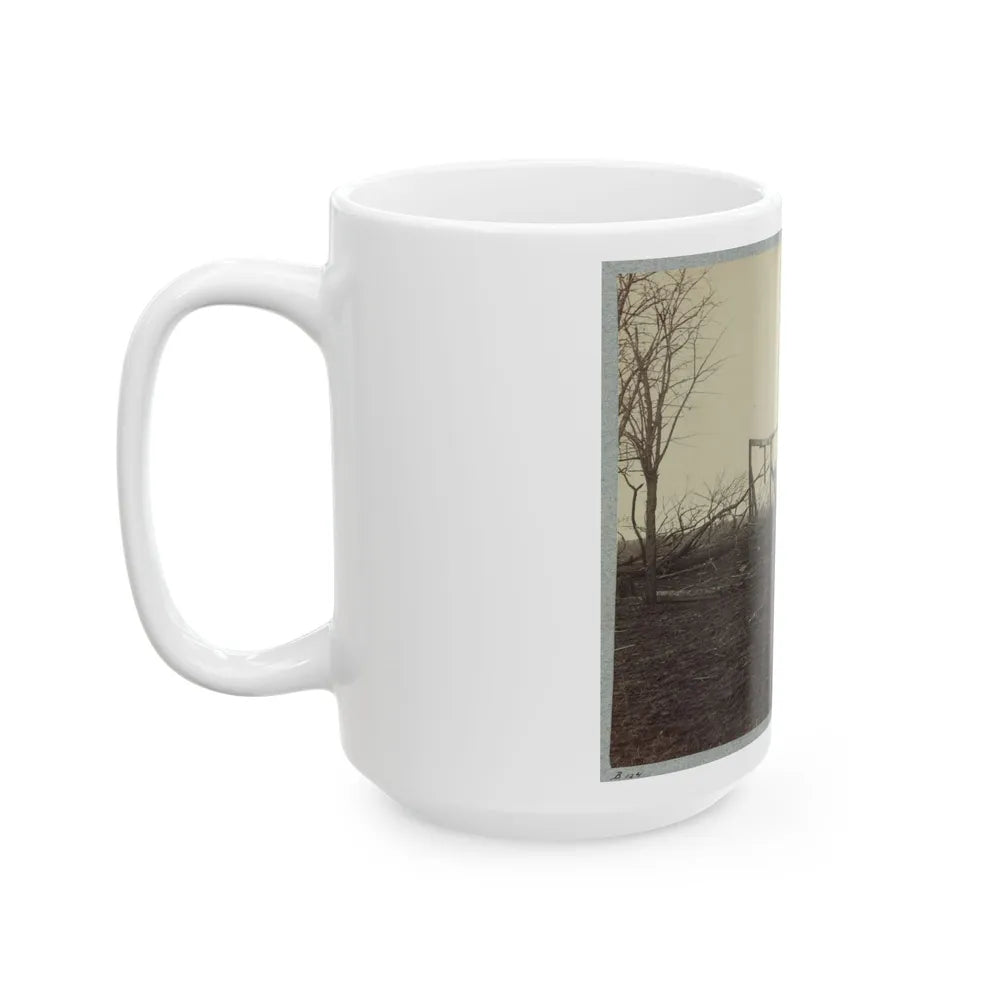 Battlefield Of Bull Run, Ruins Of Henry House (U.S. Civil War) White Coffee Mug-Go Mug Yourself