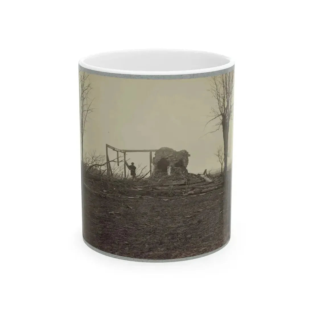 Battlefield Of Bull Run, Ruins Of Henry House (U.S. Civil War) White Coffee Mug 11oz - Go Mug Yourself