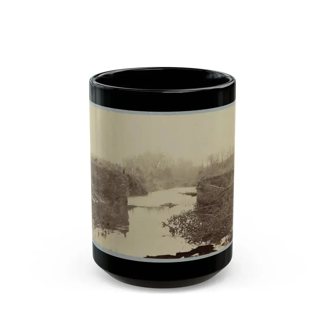 Battlefield Of Bull Run, Ruins Of The Stone Bridge 001 (U.S. Civil War) Black Coffee Mug 15oz - Go Mug Yourself