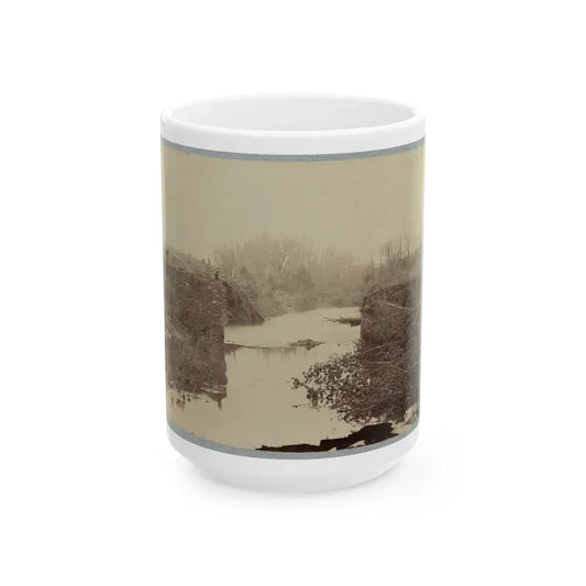 Battlefield Of Bull Run, Ruins Of The Stone Bridge 001 (U.S. Civil War) White Coffee Mug 15oz - Go Mug Yourself