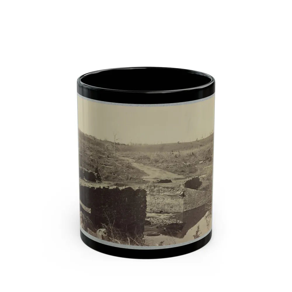 Battlefield Of Bull Run, Ruins Of The Stone Bridge (U.S. Civil War) Black Coffee Mug-11oz-Go Mug Yourself