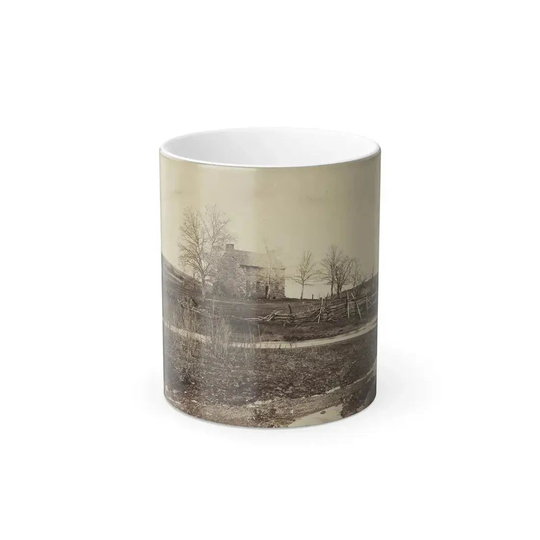 Battlefield of Bull Run. Stone House on Warrenton Pike(2) (U.S. Civil War) Color Changing Coffee Mug 11oz Default Title 11oz - Go Mug Yourself