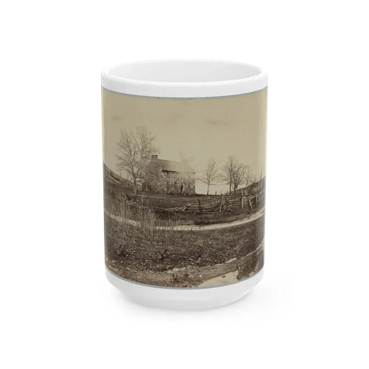 Battlefield Of Bull Run. Stone House On Warrenton Pike(2) (U.S. Civil War) White Coffee Mug 15oz - Go Mug Yourself