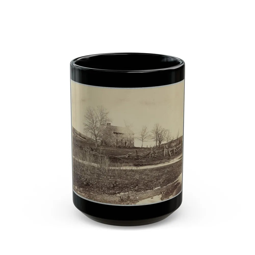 Battlefield Of Bull Run. Stone House On Warrenton Pike(2) (U.S. Civil War) Black Coffee Mug-15oz-Go Mug Yourself