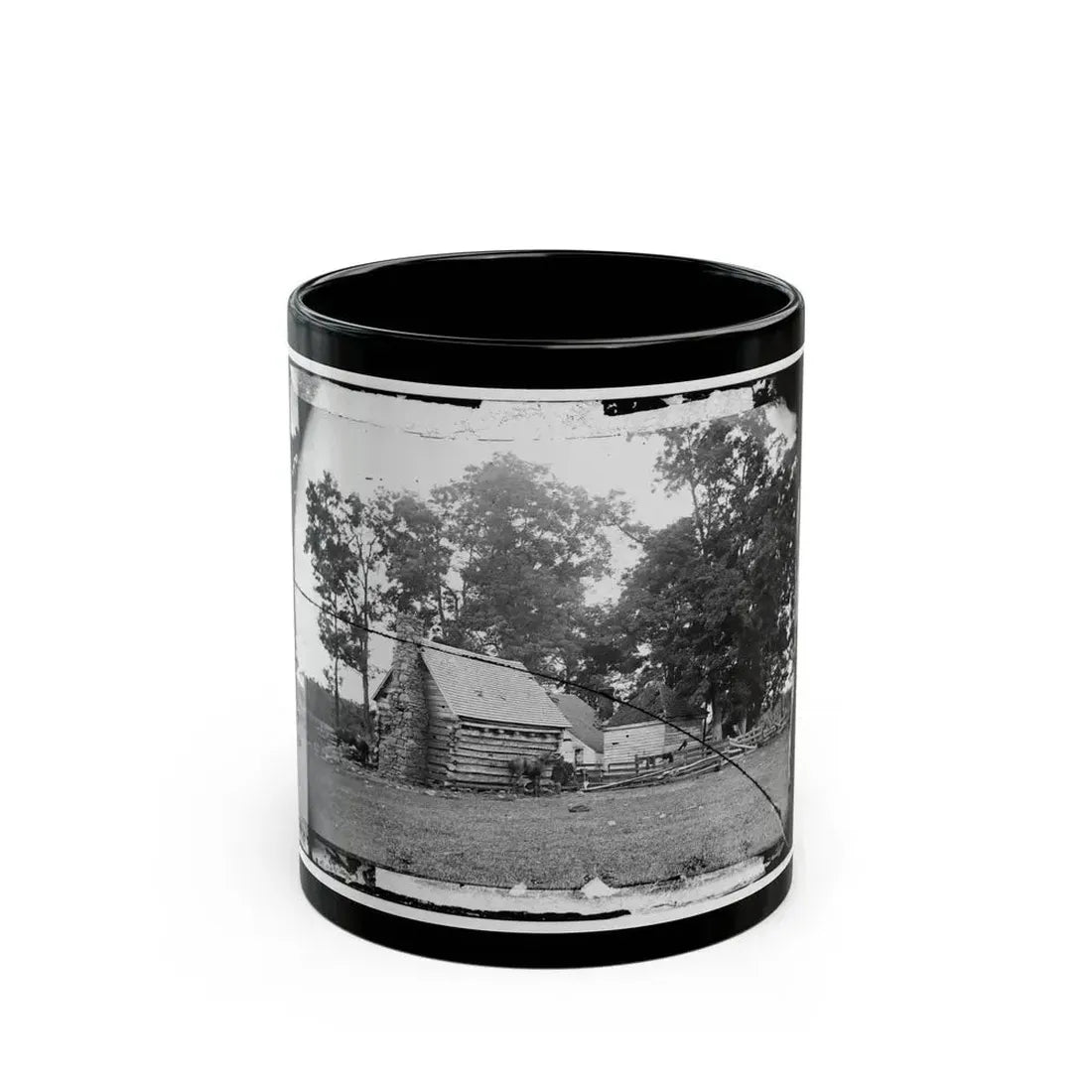 Battlefield Of Cedar Mountain House Riddled With Cannon Balls In Which Gen. Winder Was Killed (U.S. Civil War) Black Coffee Mug 11oz - Go Mug Yourself