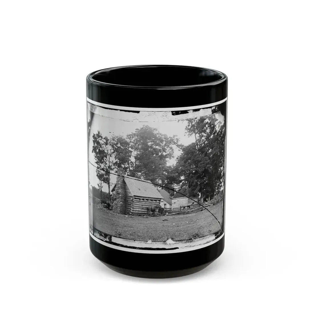 Battlefield Of Cedar Mountain House Riddled With Cannon Balls In Which Gen. Winder Was Killed (U.S. Civil War) Black Coffee Mug 15oz - Go Mug Yourself