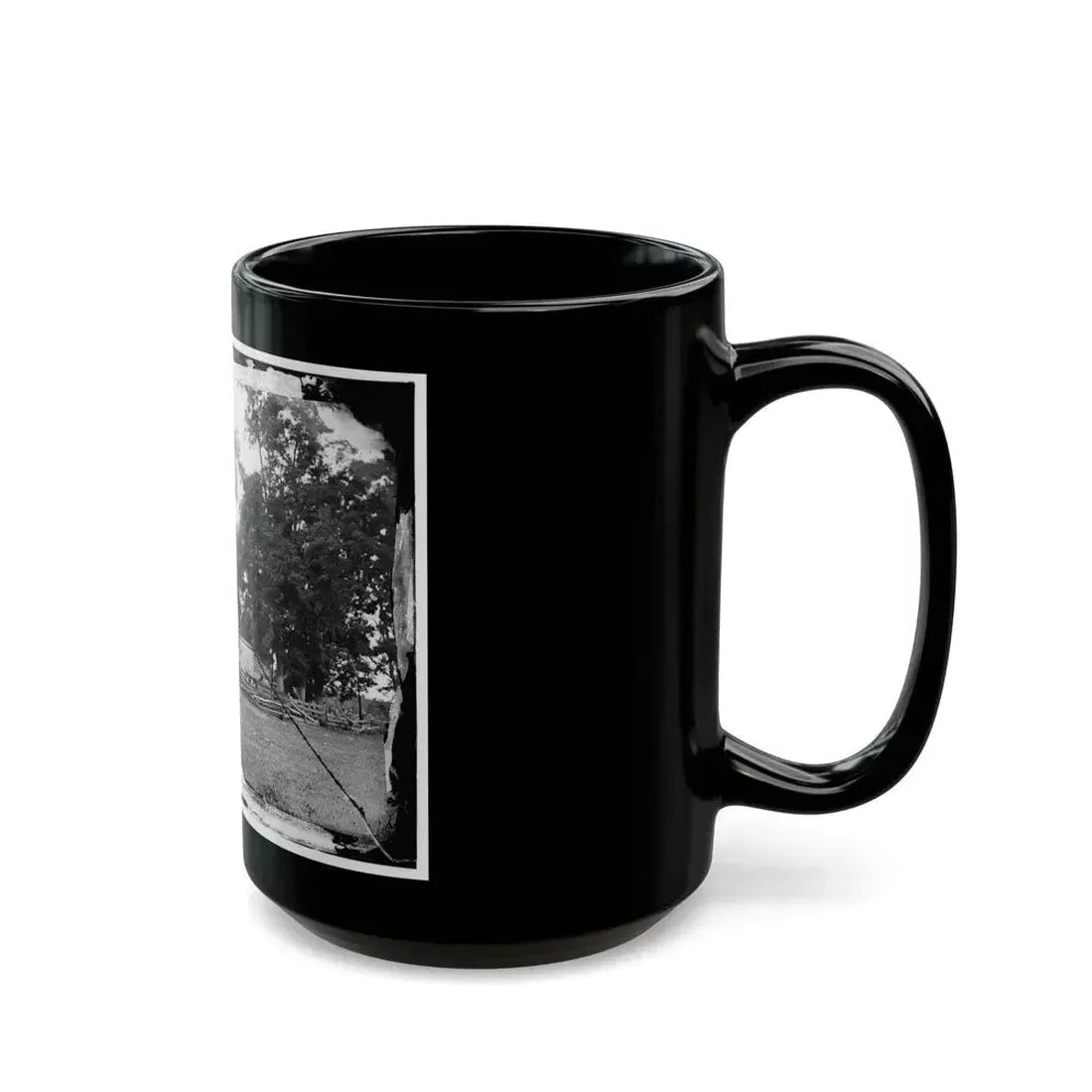 Battlefield Of Cedar Mountain House Riddled With Cannon Balls In Which Gen. Winder Was Killed (U.S. Civil War) Black Coffee Mug - Go Mug Yourself