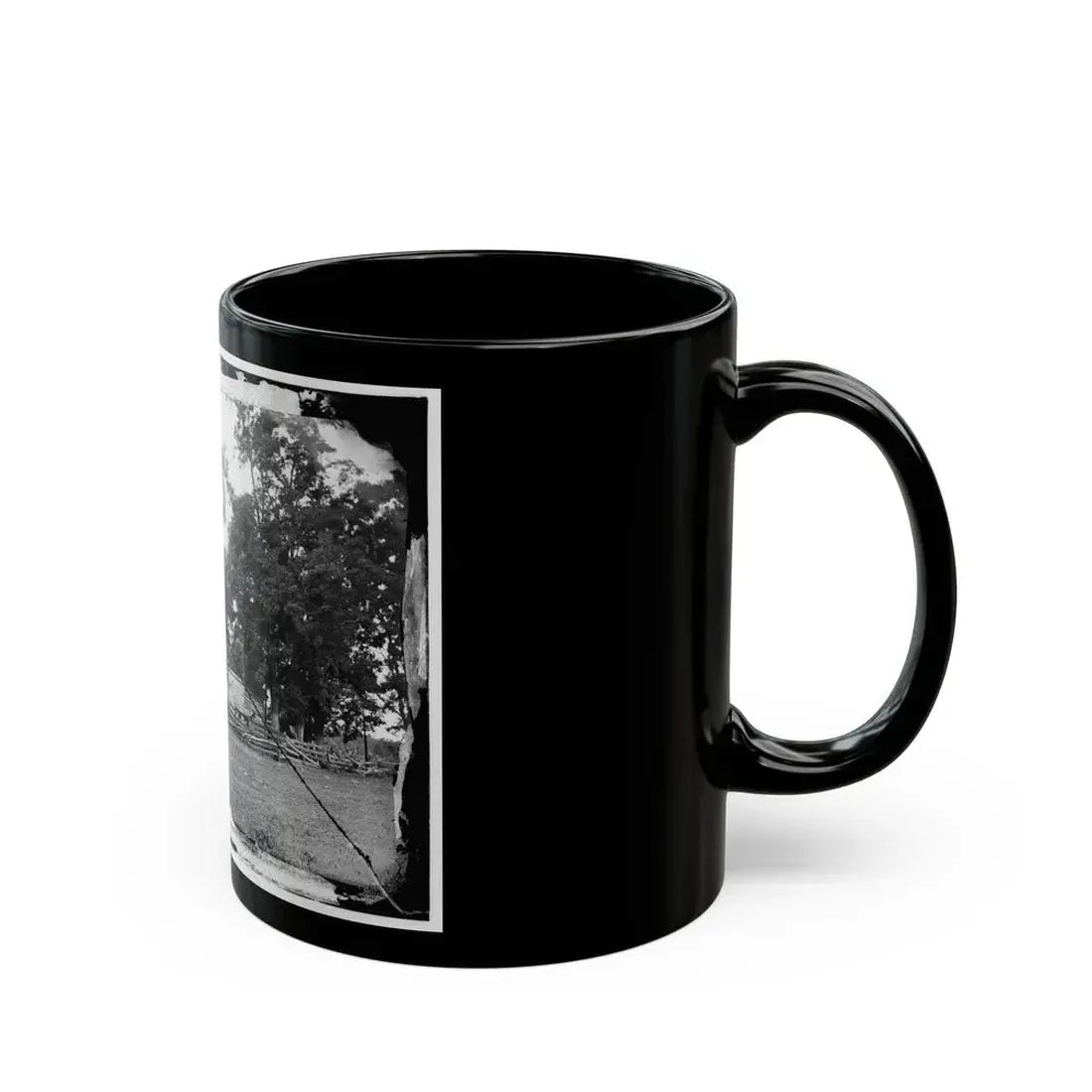 Battlefield Of Cedar Mountain House Riddled With Cannon Balls In Which Gen. Winder Was Killed (U.S. Civil War) Black Coffee Mug - Go Mug Yourself