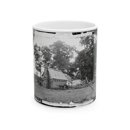 Battlefield Of Cedar Mountain House Riddled With Cannon Balls In Which Gen. Winder Was Killed (U.S. Civil War) White Coffee Mug 11oz - Go Mug Yourself