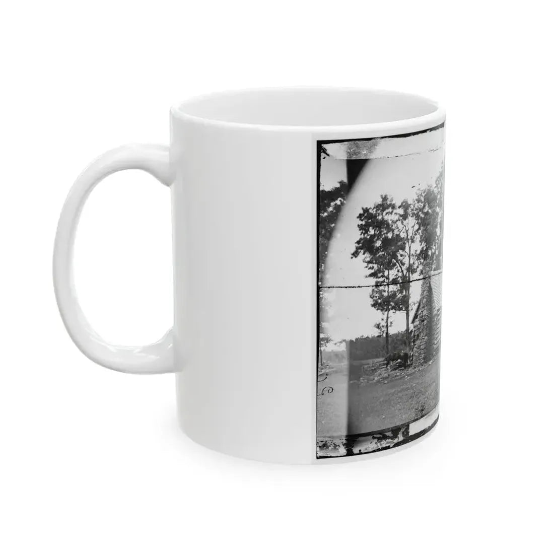 Battlefield Of Cedar Mountain House Riddled With Cannon Balls In Which Gen. Winder Was Killed (U.S. Civil War) White Coffee Mug - Go Mug Yourself