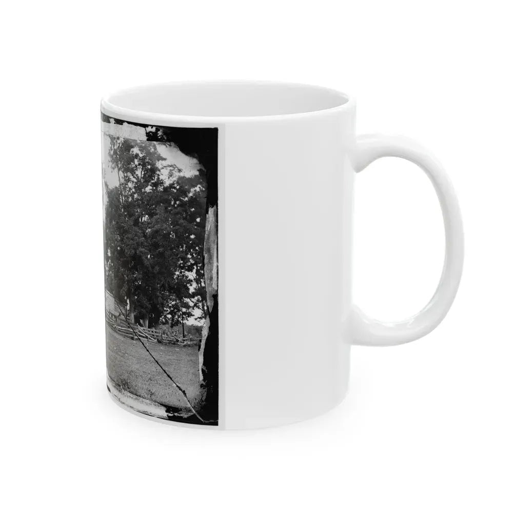 Battlefield Of Cedar Mountain House Riddled With Cannon Balls In Which Gen. Winder Was Killed (U.S. Civil War) White Coffee Mug - Go Mug Yourself