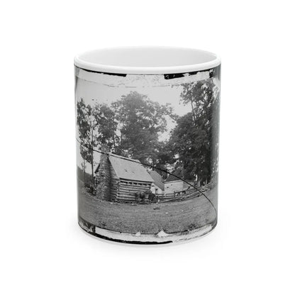 Battlefield Of Cedar Mountain House Riddled With Cannon Balls In Which Gen. Winder Was Killed (U.S. Civil War) White Coffee Mug-11oz-Go Mug Yourself