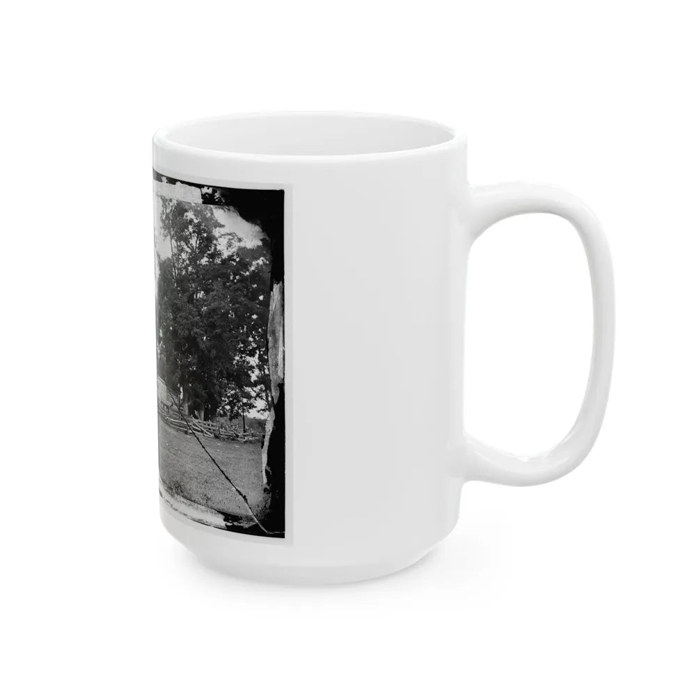 Battlefield Of Cedar Mountain House Riddled With Cannon Balls In Which Gen. Winder Was Killed (U.S. Civil War) White Coffee Mug-Go Mug Yourself