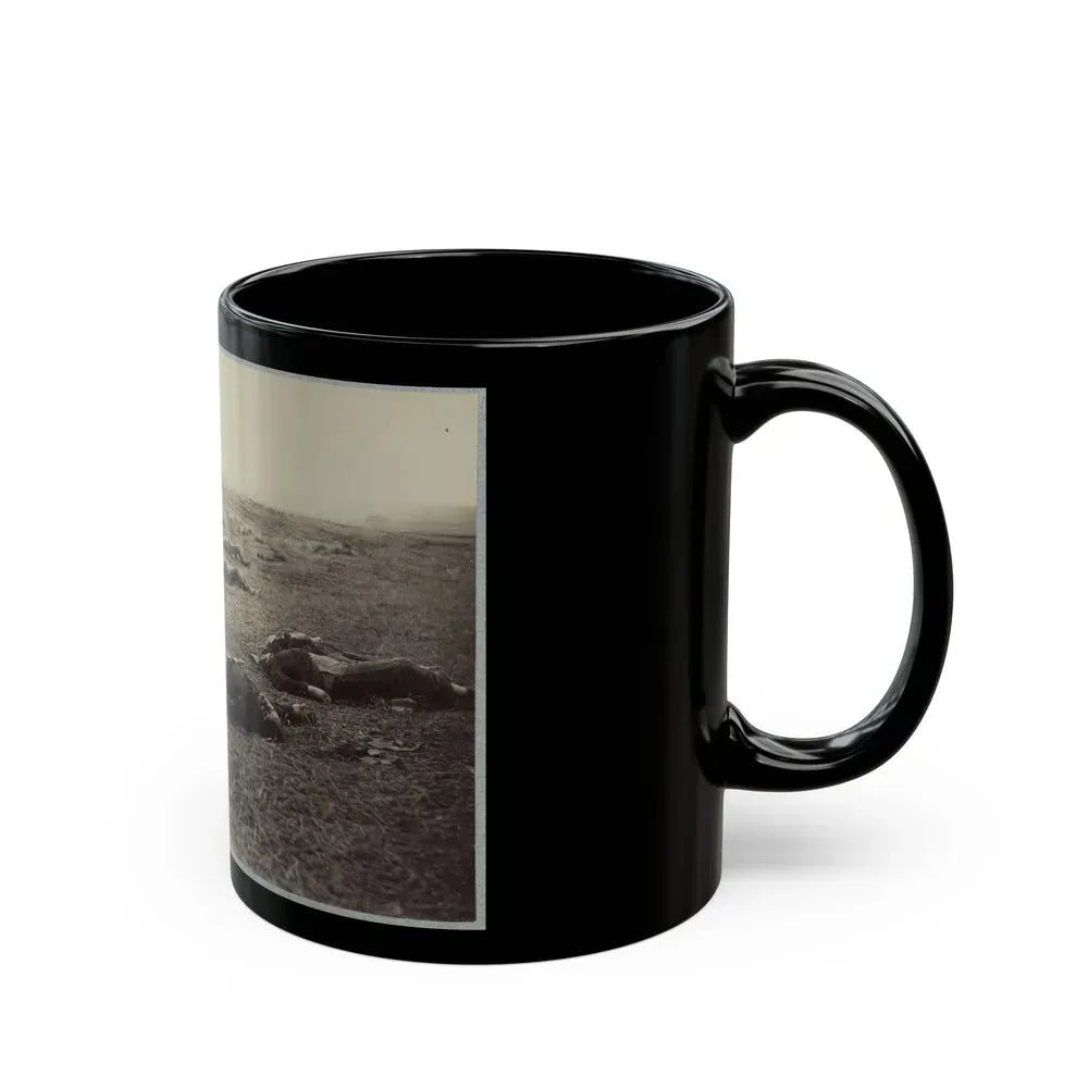 Battlefield Of Gettysburg. Bodies Of Dead Federal Soldiers On The Field Of The First Day's Battle(2) (U.S. Civil War) Black Coffee Mug - Go Mug Yourself