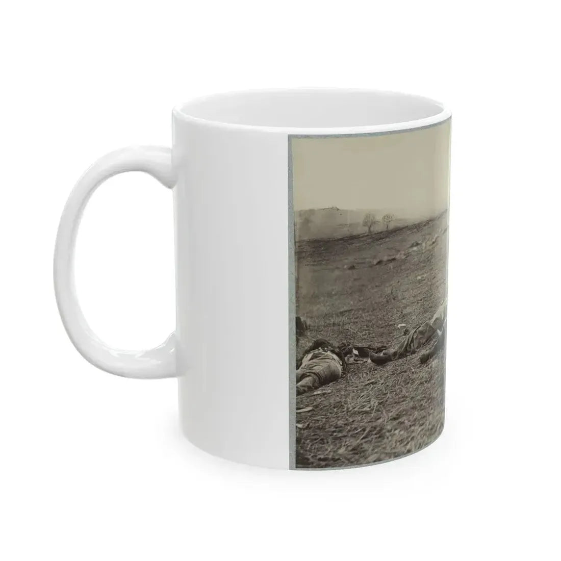 Battlefield Of Gettysburg. Bodies Of Dead Federal Soldiers On The Field Of The First Day's Battle(2) (U.S. Civil War) White Coffee Mug - Go Mug Yourself