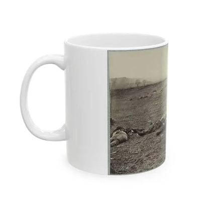 Battlefield Of Gettysburg. Bodies Of Dead Federal Soldiers On The Field Of The First Day's Battle(2) (U.S. Civil War) White Coffee Mug - Go Mug Yourself