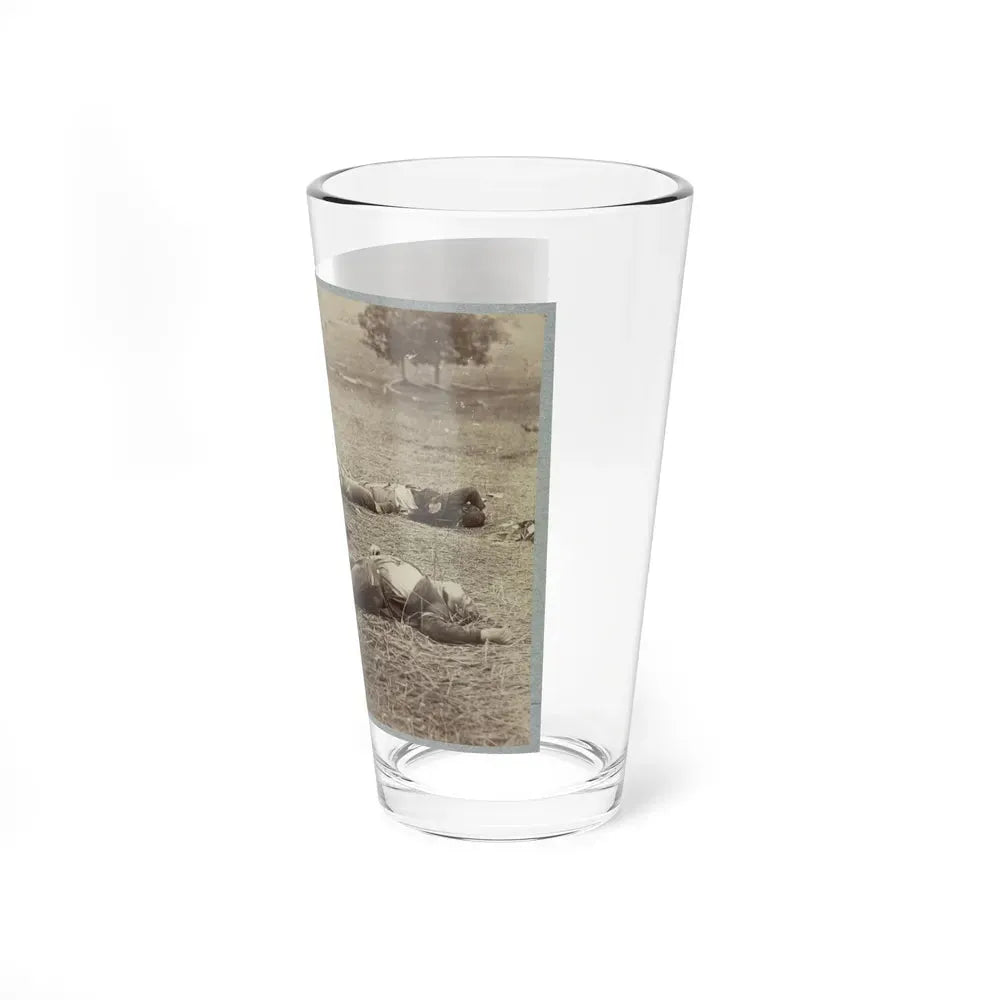 Battlefield Of Gettysburg. Bodies Of Dead Federal Soldiers On The Field Of The First Day's Battle (U.S. Civil War) Pint Glass 16oz - Go Mug Yourself