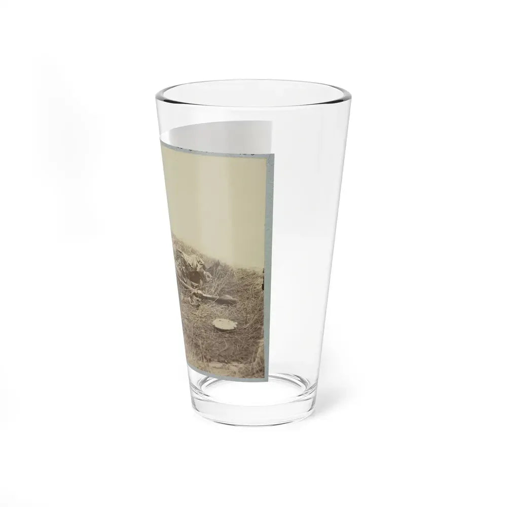 Battlefield Of Gettysburg.  Body Of A Soldier In  The Wheat Field,  Evidently Killed By The Explosion Of A Shell (U.S. Civil War) Pint Glass 16oz - Go Mug Yourself