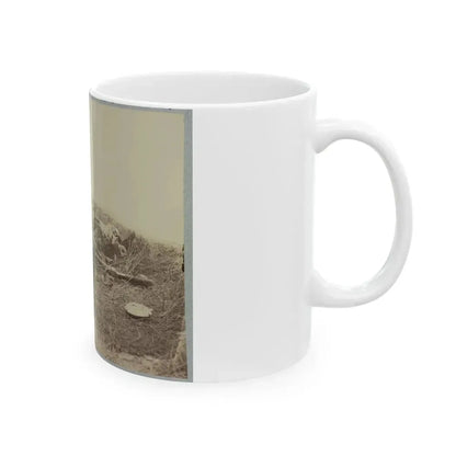 Battlefield Of Gettysburg.  Body Of A Soldier In  The Wheat Field,  Evidently Killed By The Explosion Of A Shell (U.S. Civil War) White Coffee Mug - Go Mug Yourself