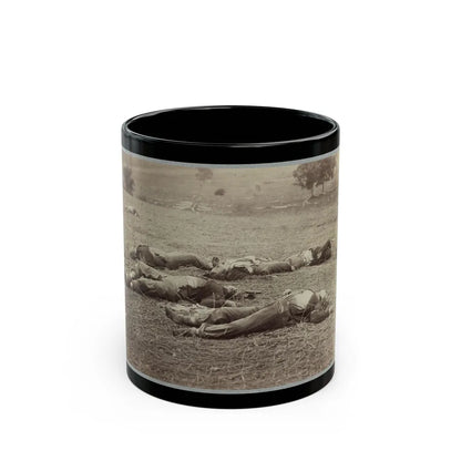 Battlefield Of Gettysburg. Bodies Of Dead Federal Soldiers On The Field Of The First Day's Battle (U.S. Civil War) Black Coffee Mug-11oz-Go Mug Yourself