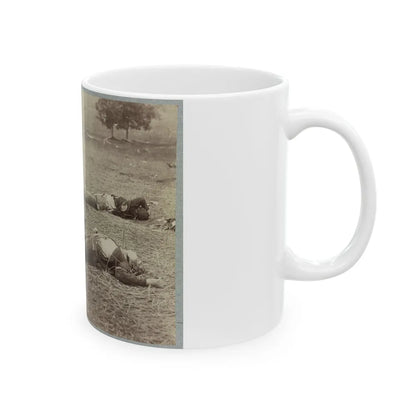 Battlefield Of Gettysburg. Bodies Of Dead Federal Soldiers On The Field Of The First Day's Battle (U.S. Civil War) White Coffee Mug-Go Mug Yourself