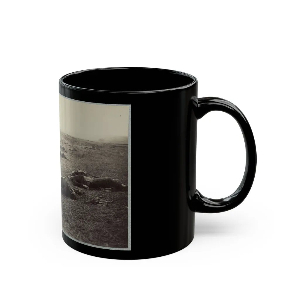 Battlefield Of Gettysburg. Bodies Of Dead Federal Soldiers On The Field Of The First Day's Battle(2) (U.S. Civil War) Black Coffee Mug-Go Mug Yourself