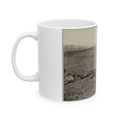 Battlefield Of Gettysburg. Bodies Of Dead Federal Soldiers On The Field Of The First Day's Battle(2) (U.S. Civil War) White Coffee Mug-Go Mug Yourself