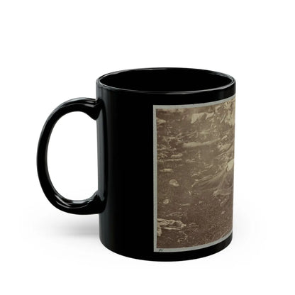 Battlefield Of Gettysburg. Dead Confederate Sharpshooter At Foot Of Little Round Top (U.S. Civil War) Black Coffee Mug-Go Mug Yourself