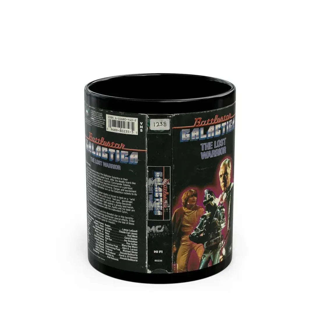 BATTLESTAR GALACTICA THE LOST WARRIOR (VHS COVER) - Black Coffee Mug 11oz - Go Mug Yourself
