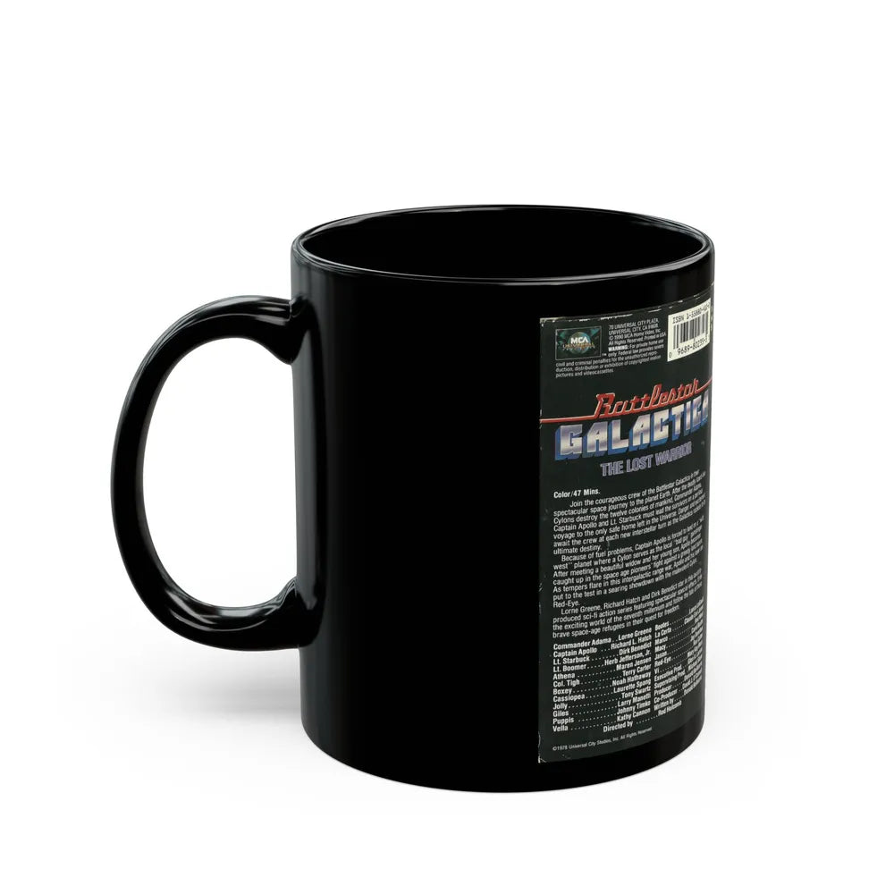 BATTLESTAR GALACTICA THE LOST WARRIOR (VHS COVER) - Black Coffee Mug-Go Mug Yourself