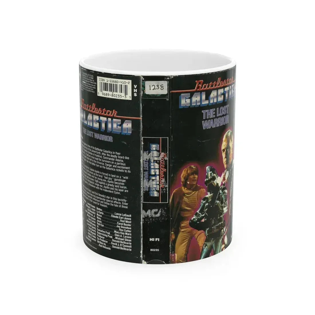 BATTLESTAR GALACTICA THE LOST WARRIOR (VHS COVER) - White Coffee Mug 11oz - Go Mug Yourself