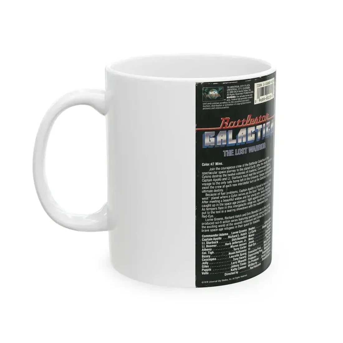 BATTLESTAR GALACTICA THE LOST WARRIOR (VHS COVER) - White Coffee Mug - Go Mug Yourself