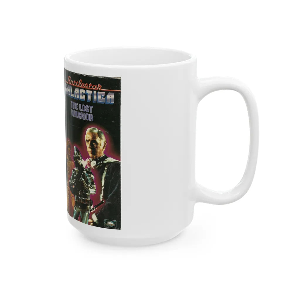 BATTLESTAR GALACTICA THE LOST WARRIOR (VHS COVER) - White Coffee Mug-Go Mug Yourself