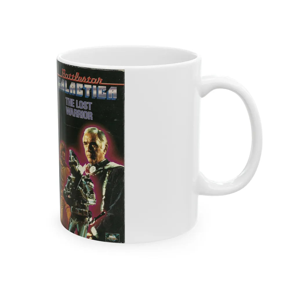 BATTLESTAR GALACTICA THE LOST WARRIOR (VHS COVER) - White Coffee Mug-Go Mug Yourself