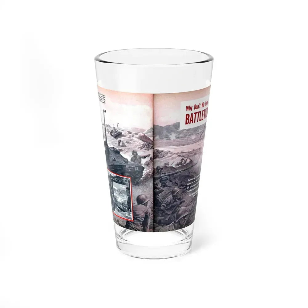 Battlevision, Modern Mechanix, 1951 (Magazine Illustration) Pint Glass 16oz 16oz - Go Mug Yourself