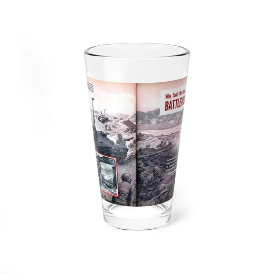 Battlevision, Modern Mechanix, 1951 (Magazine Illustration) Pint Glass 16oz 16oz - Go Mug Yourself