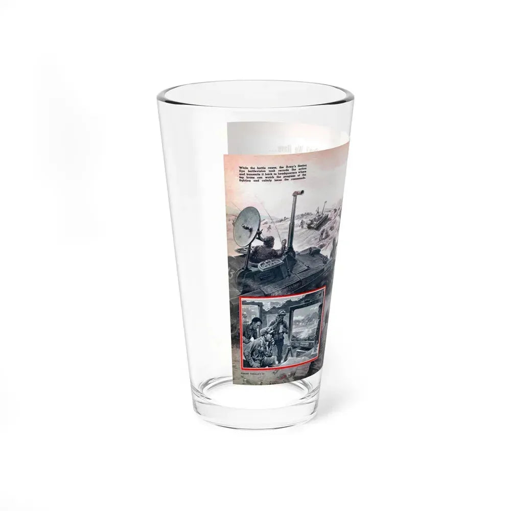 Battlevision, Modern Mechanix, 1951 (Magazine Illustration) Pint Glass 16oz - Go Mug Yourself