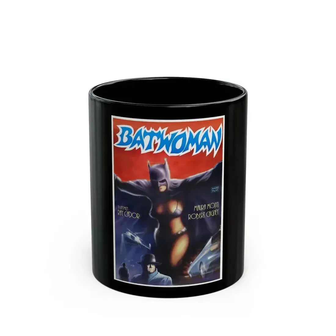 BATWOMAN 1968 Movie Poster - Black Coffee Mug 11oz - Go Mug Yourself