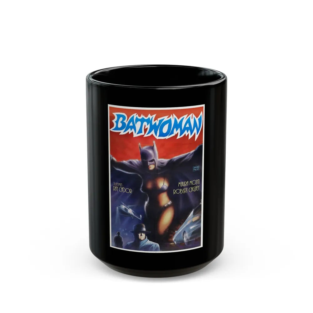 BATWOMAN 1968 Movie Poster - Black Coffee Mug-15oz-Go Mug Yourself