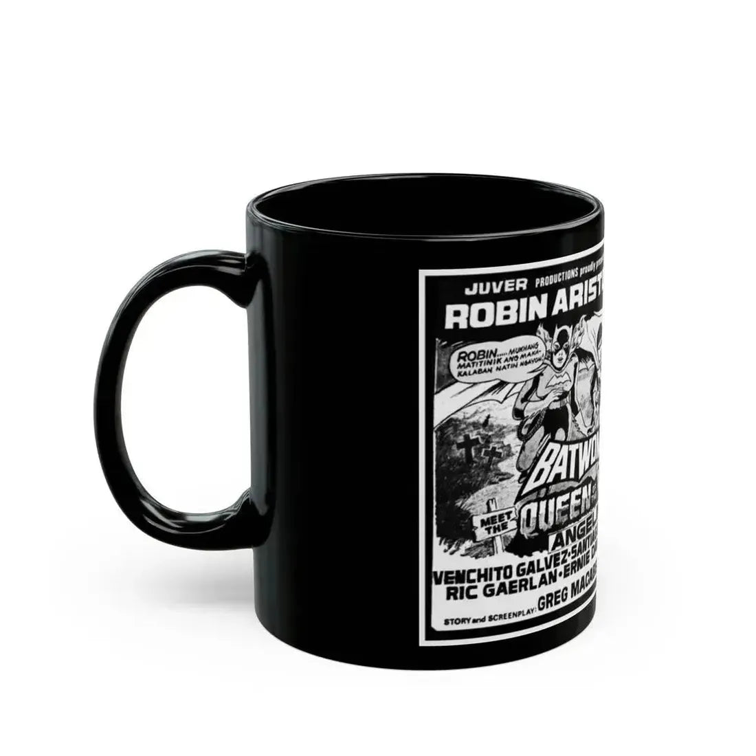 BATWOMAN AND ROBIN MEET THE QUEEN OF THE VAMPIRES 1972 Movie Poster - Black Coffee Mug - Go Mug Yourself