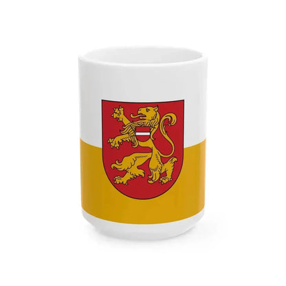 Bauska flag (Latvia) White Coffee Mug 15oz - Go Mug Yourself