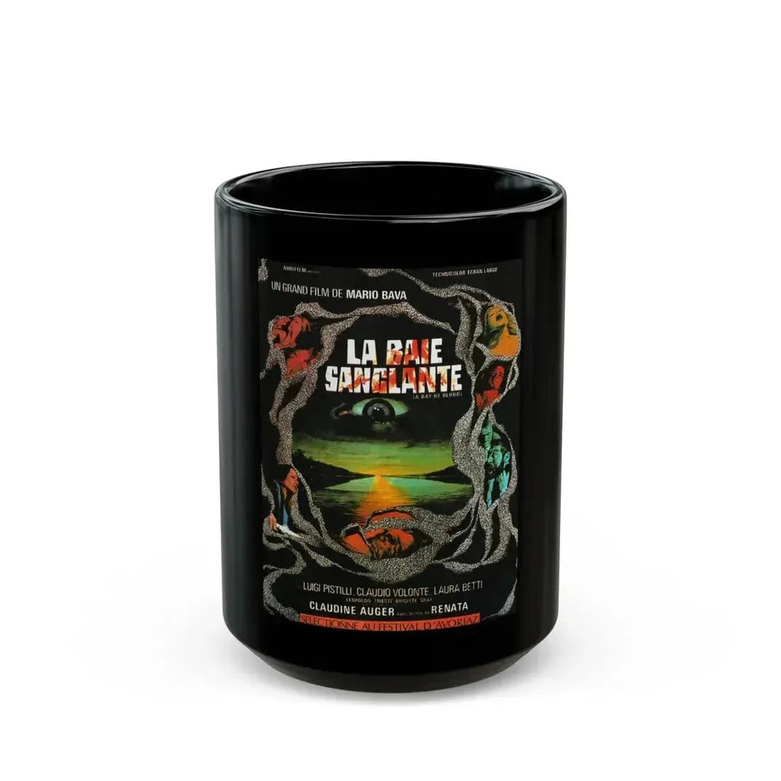 BAY OF BLOOD 1971 Movie Poster - Black Coffee Mug 15oz - Go Mug Yourself