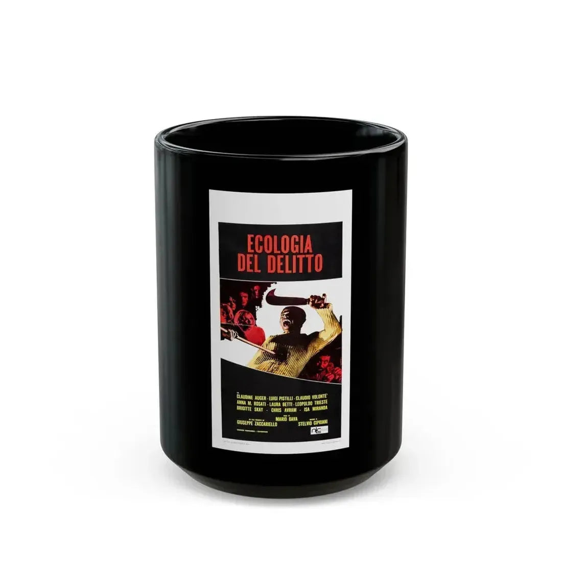BAY OF BLOOD (ITALIAN) 2 1971 Movie Poster - Black Coffee Mug 15oz - Go Mug Yourself