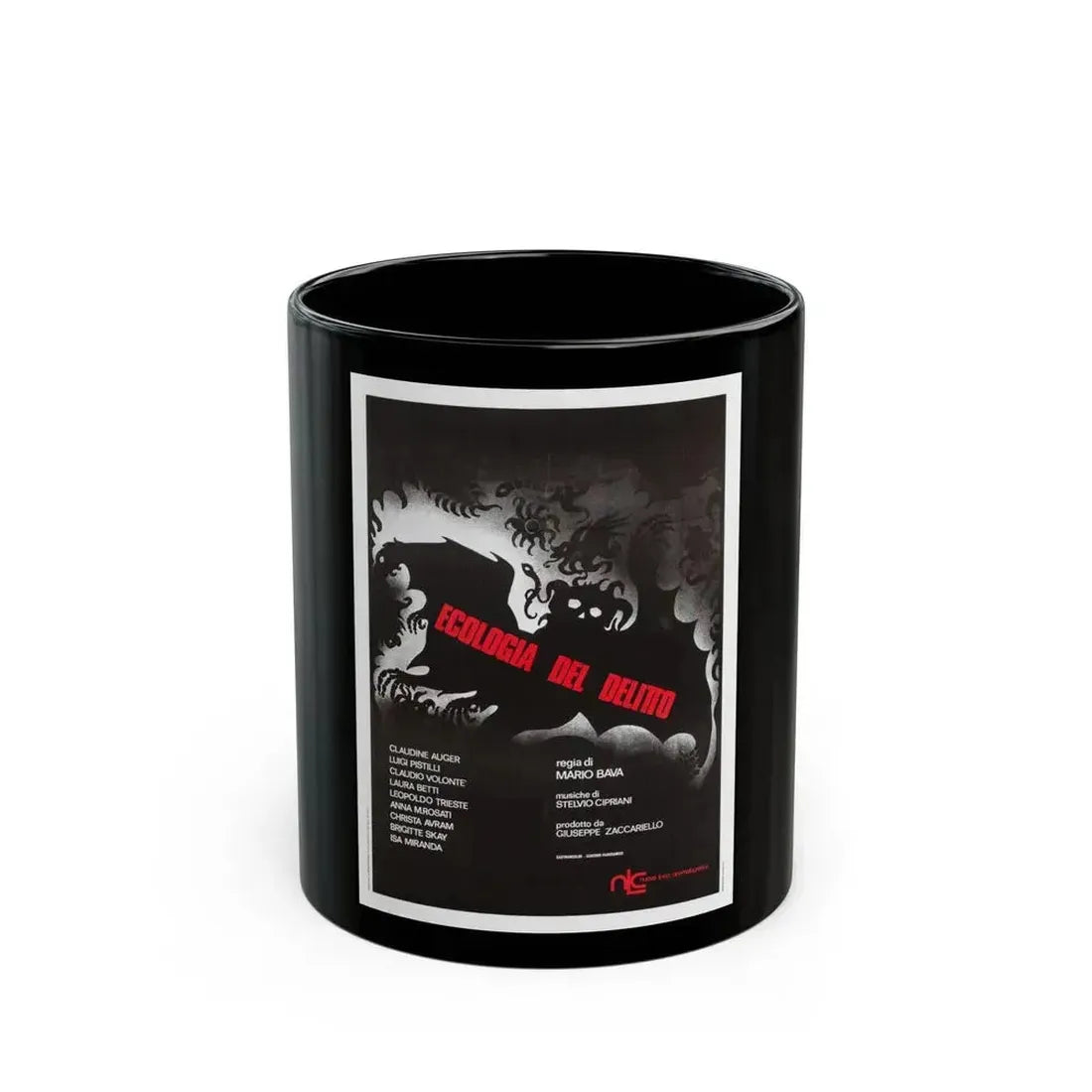 BAY OF BLOOD (ITALIAN) 3 1971 Movie Poster - Black Coffee Mug 11oz - Go Mug Yourself