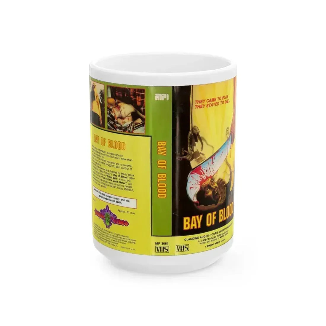 BAY OF BLOOD (VHS COVER) - White Coffee Mug 15oz - Go Mug Yourself