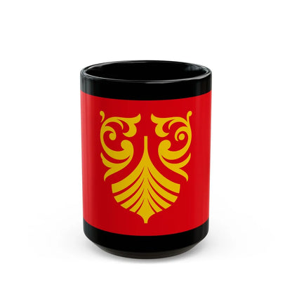 Flag of Vestfold og Telemark Norway - Black Coffee Mug-15oz-Go Mug Yourself