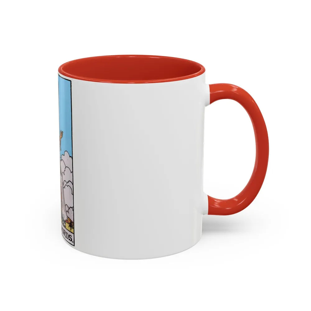 The Queen of Swords (Tarot Card) Accent Coffee Mug-Go Mug Yourself