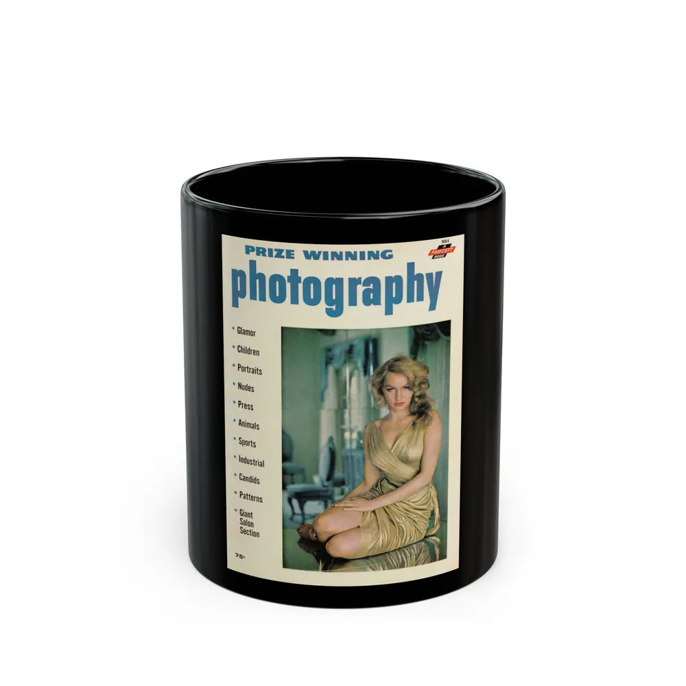 Julie Newmar #207 - Mag. Cover (Vintage Female Icon) Black Coffee Mug-11oz-Go Mug Yourself