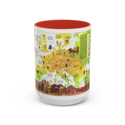 Europe - Celtic (1977) (Map) Accent Coffee Mug-15oz-Red-Go Mug Yourself