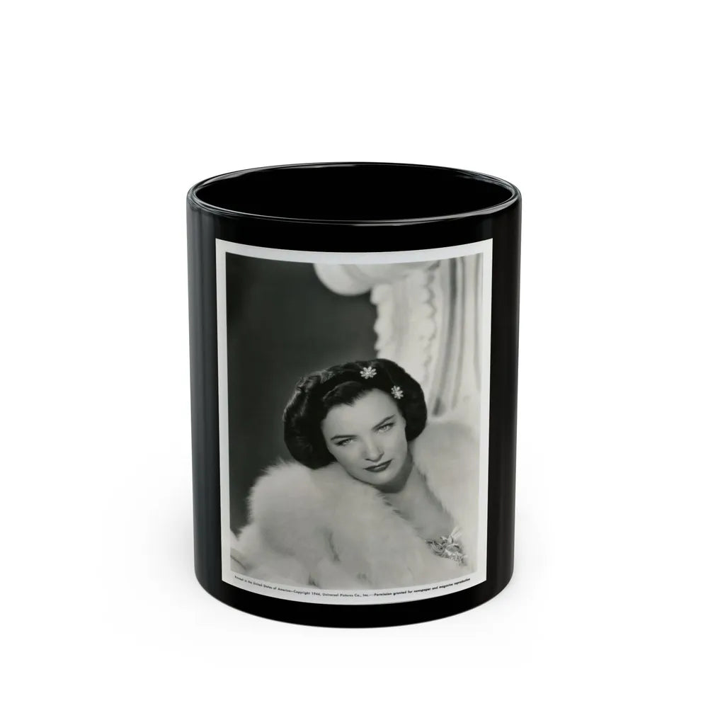 Ella Raines #156 (Vintage Female Icon) Black Coffee Mug-11oz-Go Mug Yourself